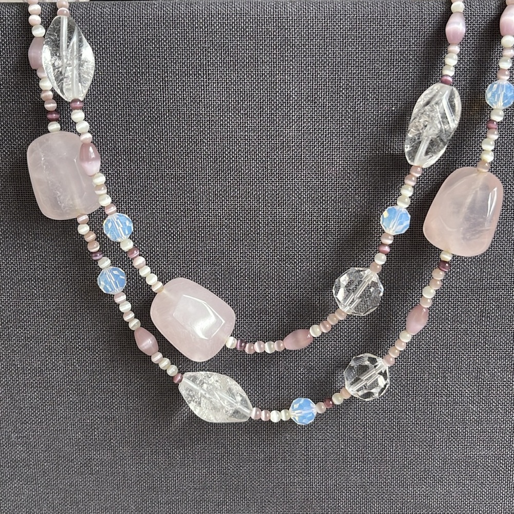 Glass - Swarovski - Quartz NECKLACE